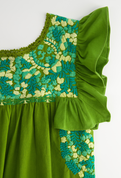Soledad Blouse Blouse Soledad Green and Turquoise Blouse Soledad Green and Turquoise Blouse