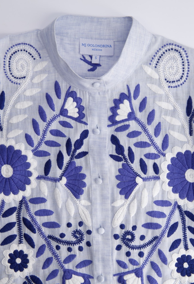 Francisca Long Dress Dress Francisca Multi Blue Long Dress Francisca Multi Blue Long Dress