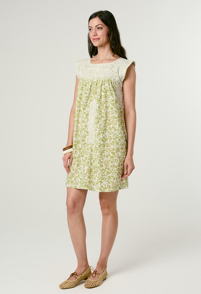 Verde Floral Short Dress