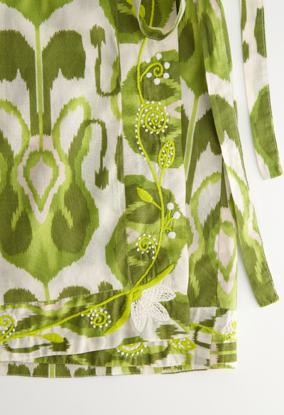 Amaya Short Wrap Skirt Skirt Amaya Green Fiesta Print Short Skirt Amaya Green Fiesta Print Short Skirt