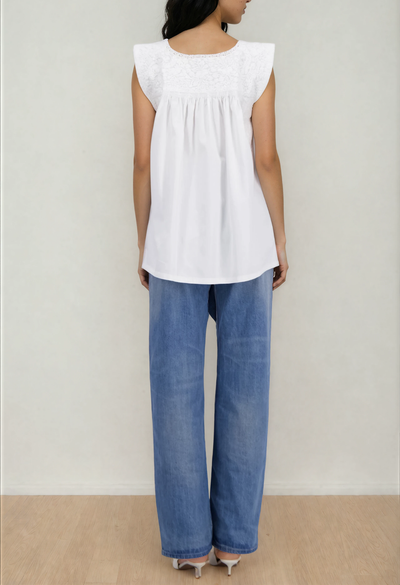 Flores Blouse Blouse Flores Classic White Blouse Flores Classic White Blouse | Mi Golondrina