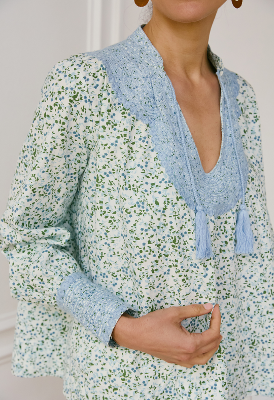 Beatriz Azul Blusa