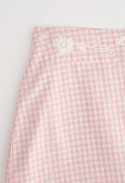 Amaya Short Wrap Skirt Skirt Amaya Pink Gingham Short Wrap Skirt Amaya Pink Gingham Short Wrap Skirt