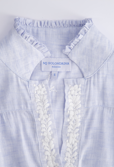 Paloma Blouse Blouse Paloma Light Blue and White Blouse Paloma Light Blue and White Blouse