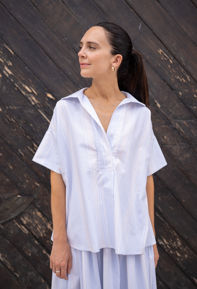 Emilia Azul Claro Blouse