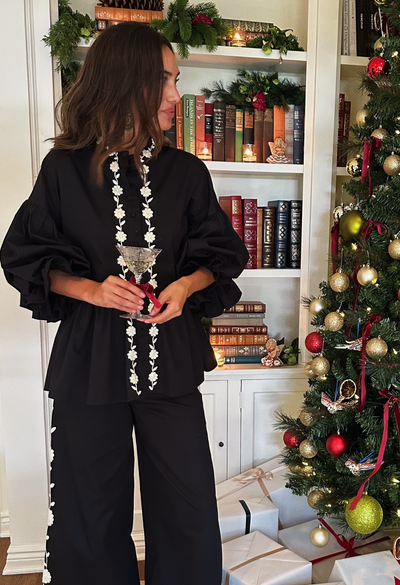 Francisca Black and White Blouse