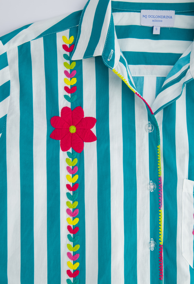Isla Short Dress Dress Isla Turquoise Wide Stripe Short Dress Isla Turquoise Wide Stripe Short Dress