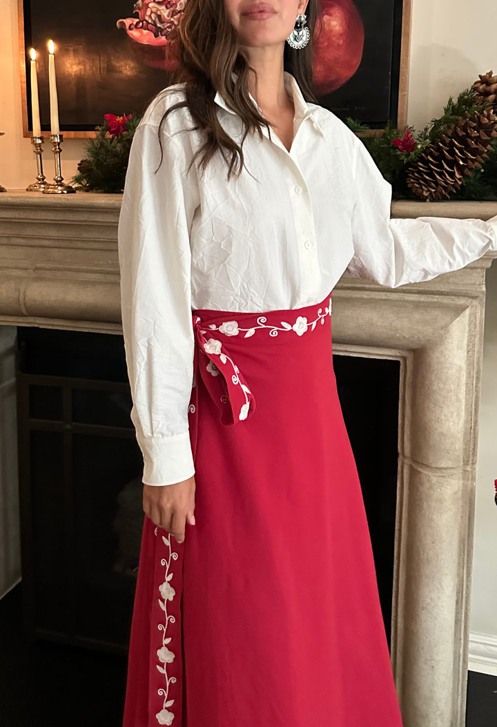 The Wrap Skirt in Red