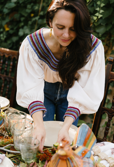 Sara Blanca y Azul Blouse