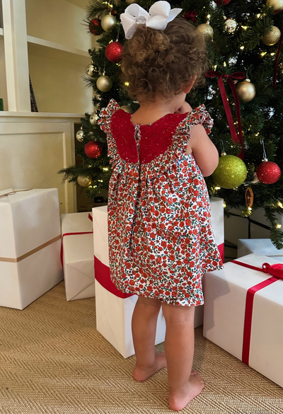 Olivia Red Floral Bubble