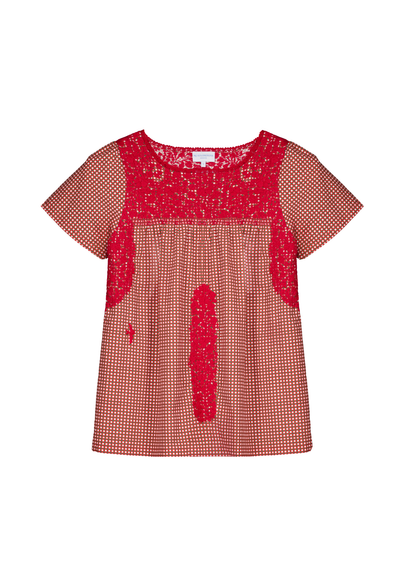 Liliana Red Gingham Blouse