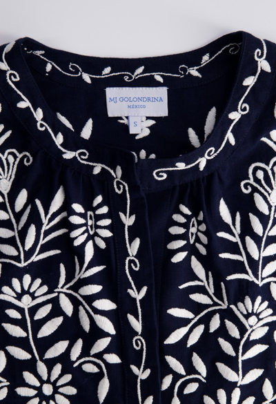 Martina Long Dress Dress Martina Navy and White Midi Dress Martina Navy and White Midi Dress