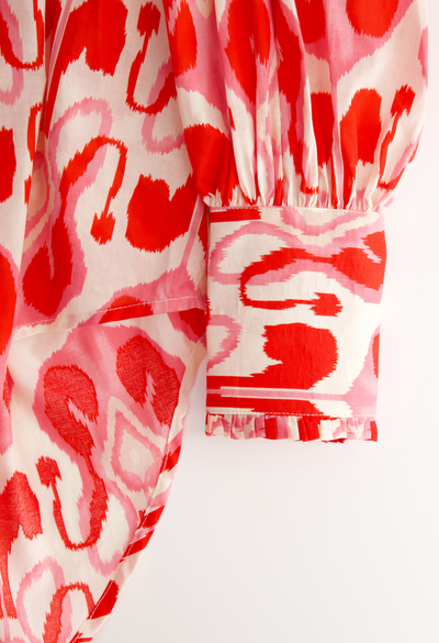 Paloma Blouse Blouse Paloma Long Sleeve Red Fiesta Print Blouse Paloma Long Sleeve Red Fiesta Print Blouse