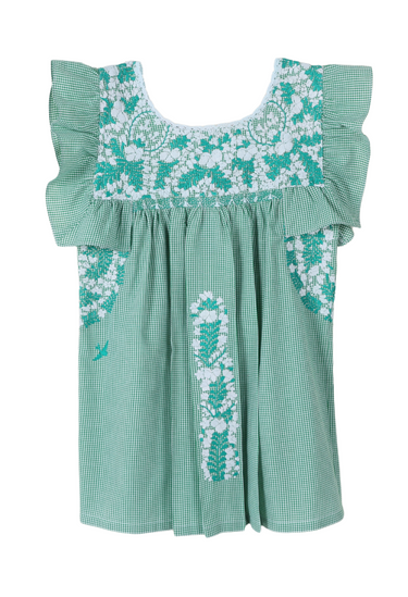 Soledad Verde Gingham y Nieve