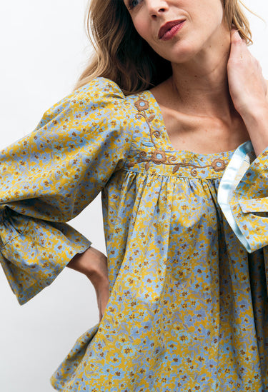 Eli Azul Celeste Floral