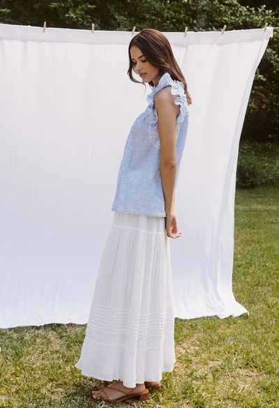 Olivia Blouse Blouse Olivia Azul y Blanca Blusa Olivia Azul y Blanca Blusa