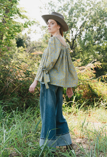 Eli Azul Celeste Floral