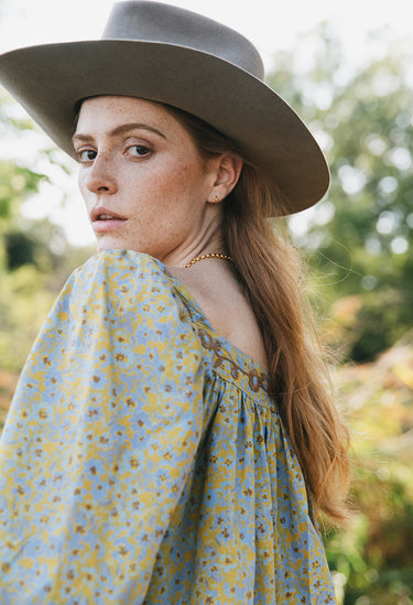 Eli Azul Celeste Floral