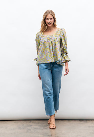 Eli Azul Celeste Floral