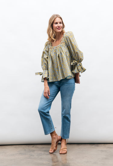 Eli Azul Celeste Floral