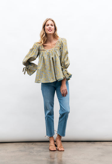 Eli Azul Celeste Floral
