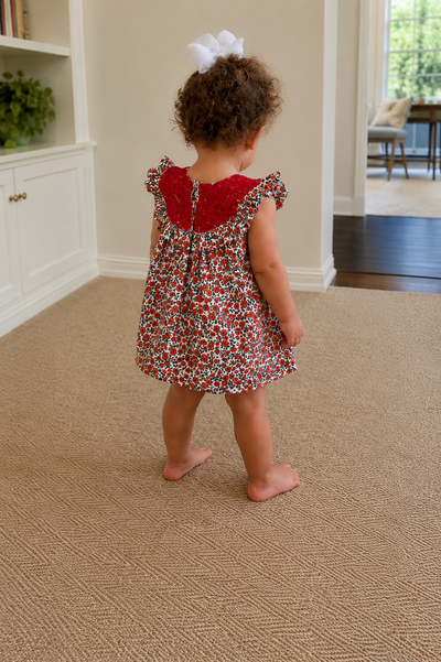 Olivia Bubble Baby Olivia Red Floral Bloomer Set Olivia Red Floral Bloomer Set | Mi Golondrina
