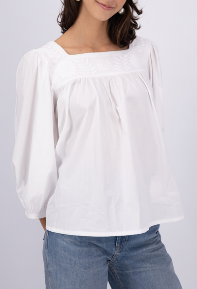 Marta Blouse Blouse Marta White Blouse Marta Rosa Blouse | Mi Golondrina