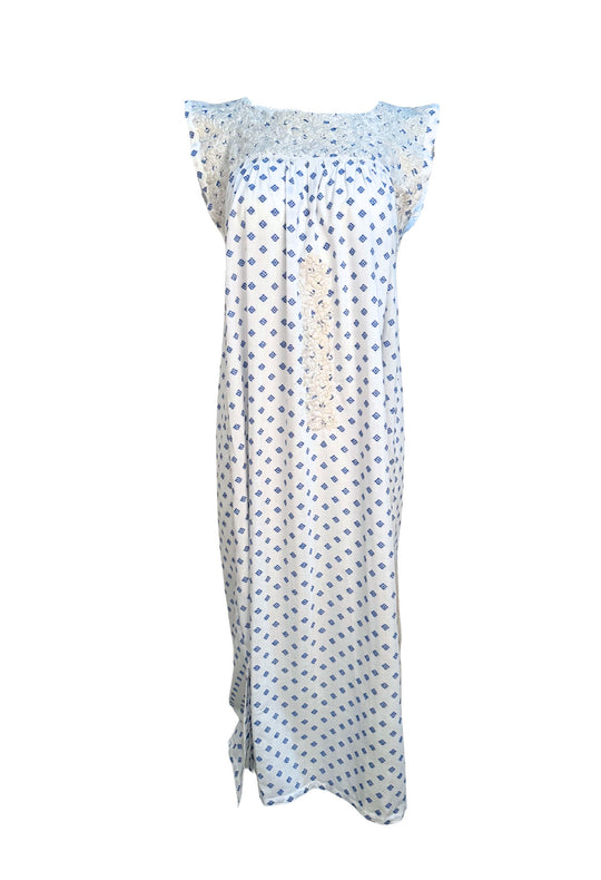 Blanca y Diseños Azul Flores Midi Dress