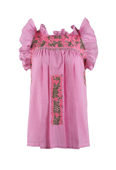 Olivia Blouse Blouse Olivia Chispa Coral y Olivo