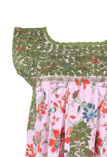 Flores Specialty Short Dress Dress Florecer en Rosa