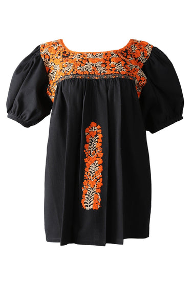 Carolina Blouse Blouse Carolina Noche Naranja y Beige