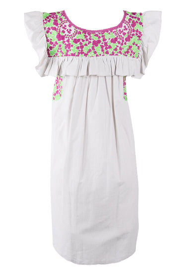 Soledad Short Dress Dress Medium Soledad Nublado Ciruela y Lima