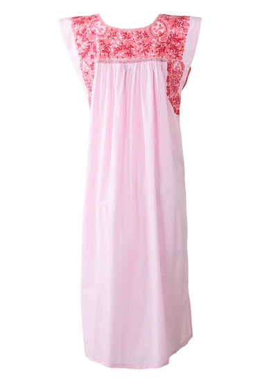 Flores Midi Dress Dress Pastel Rojo y Coral