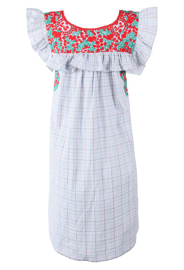 Soledad Short Dress Dress Soledad Sello Tomate y Verde