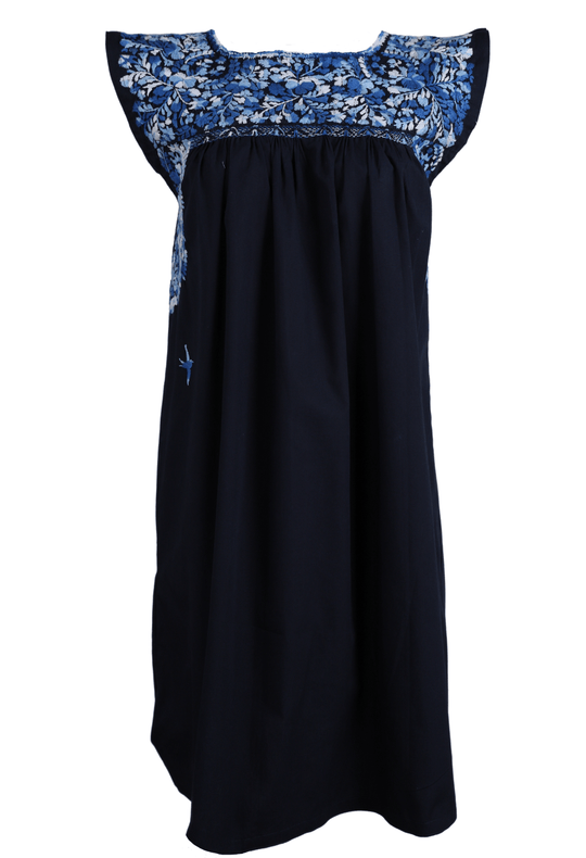 Flores Short Dress Dress Lago Azul Brillante Dos