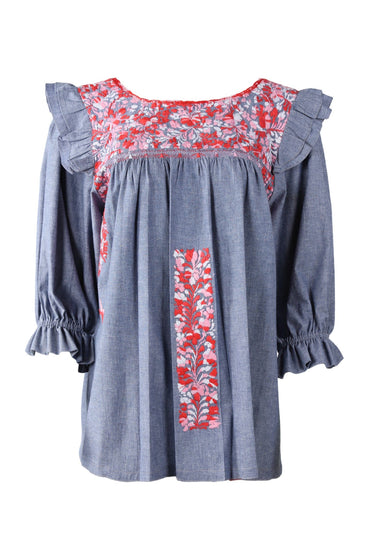 Fernanda Blouse Blouse Fernanda Nube Rojo Brillante