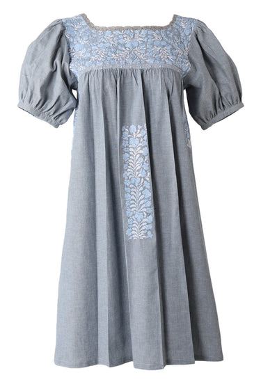Carolina Short Dress Dress Carolina Dos Celeste y Nieve