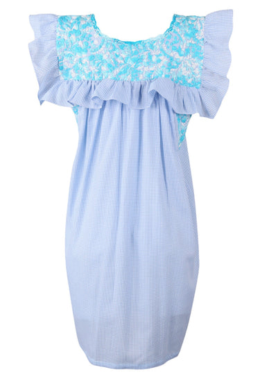 Soledad Short Dress Dress Soledad Campanilla Turqesa Brillante