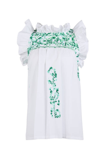 Olivia Blouse Blouse Olivia Blanca Verde Brillante Nieve