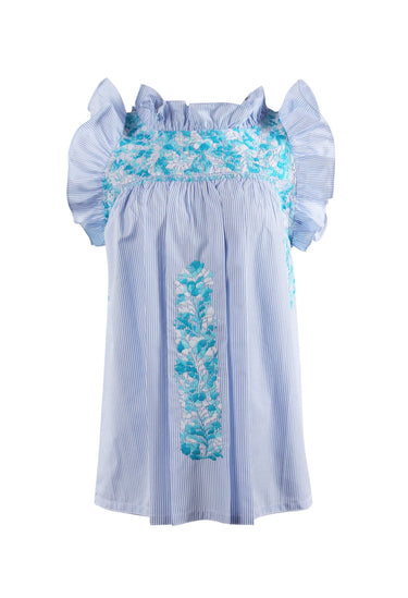 Olivia Blouse Blouse Olivia Suerte Turqesa Brillante