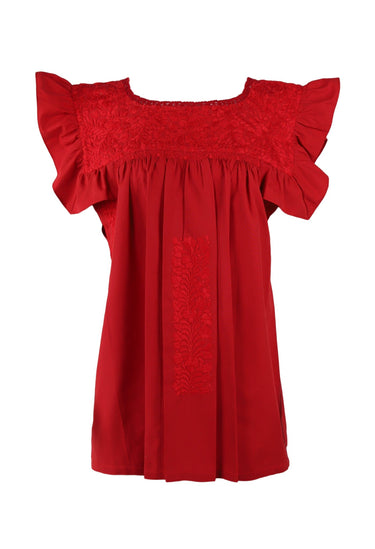Soledad Blouse Blouse Soledad Rosas Rojo