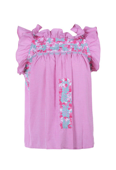 Olivia Blouse Blouse Olivia Voz Rosa Brillante y Menta