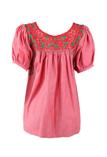 Carolina Blouse Blouse Carolina Costa Rojo y Verde
