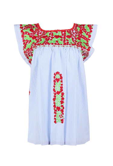 Flores Blouse Blouse Suerte Rojo y Lima
