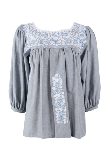 Catalina Blouse Blouse Catalina Dos Nieve y Celeste