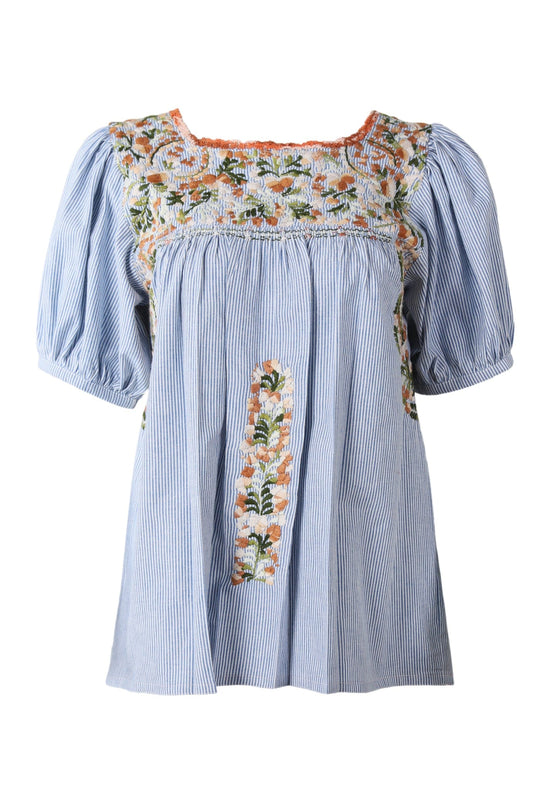 Carolina Blouse Blouse Carolina Suerte Marron y Oliva Brillo