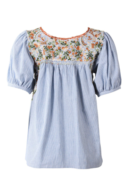 Carolina Blouse Blouse Carolina Suerte Marron y Oliva Brillo