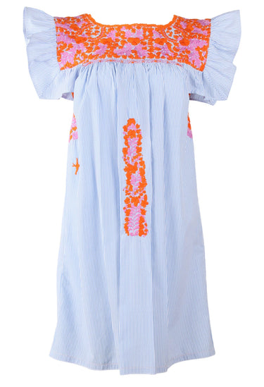 Soledad Short Dress Dress Soledad Suerte Mandarina y Lavanda