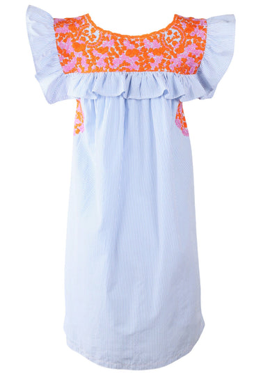 Soledad Short Dress Dress Soledad Suerte Mandarina y Lavanda