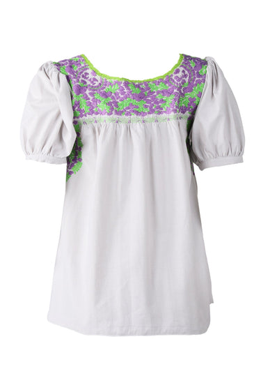 Carolina Blouse Blouse Carolina Nublado Lima y Purpura